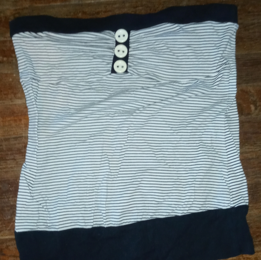 Final Black White Halter Tube Top M Medium 7 9